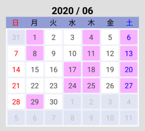 斉藤6月カレンダー